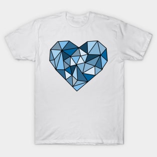 Blue Crystal Heart T-Shirt